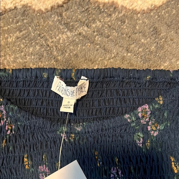 Patrons of Peace Blue Casual Sundress with Bishop Sleeves - Picture 3 of 4